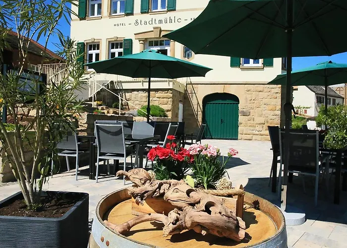 Weinhotel Stadtmuehle Beim Weingut Schauss Monzingen